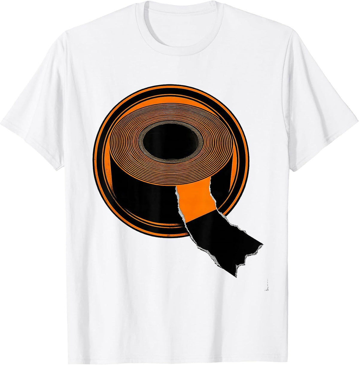 Men's Duct Tape Illustration Humor Graphic Design T-Shirt - White