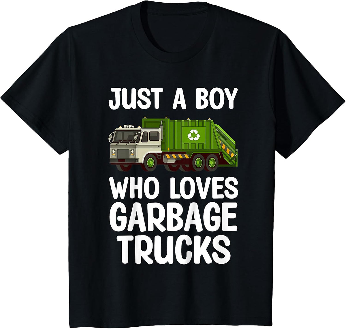 Best Garbage Truck Art for Toddler Boys Trash Garbage Man T-Shirt - Black
