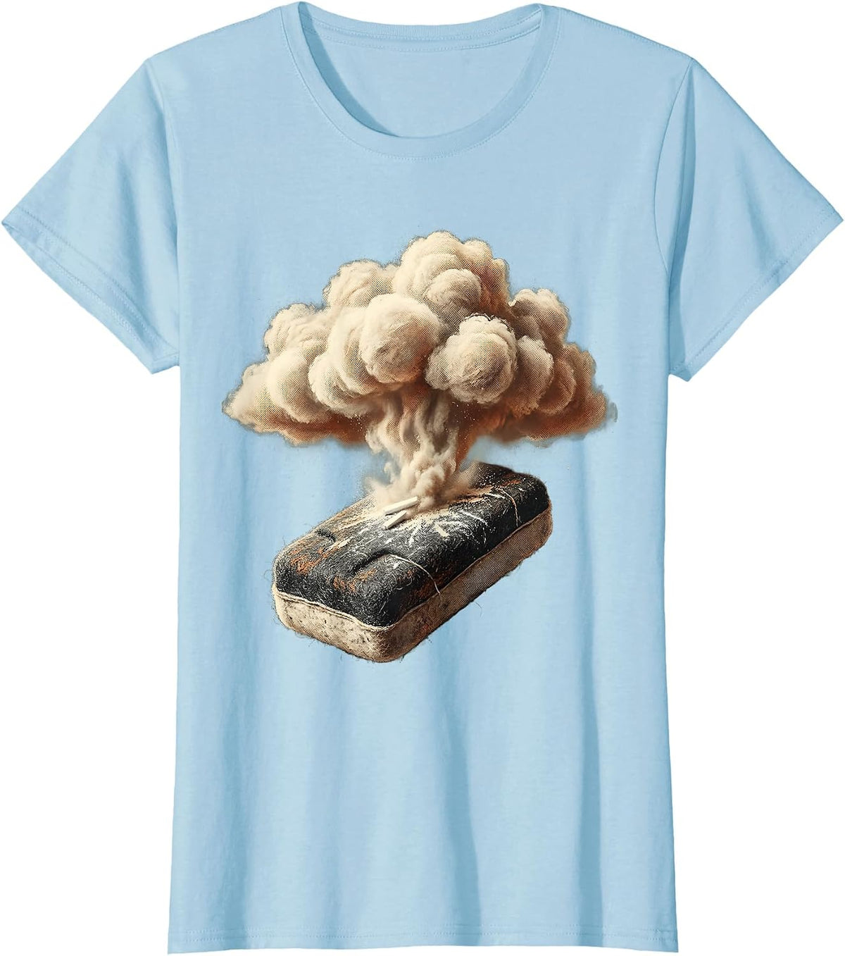 Women's Third Grade Teacher Chalkboard Eraser Dust Art T-Shirt - Baby Blue