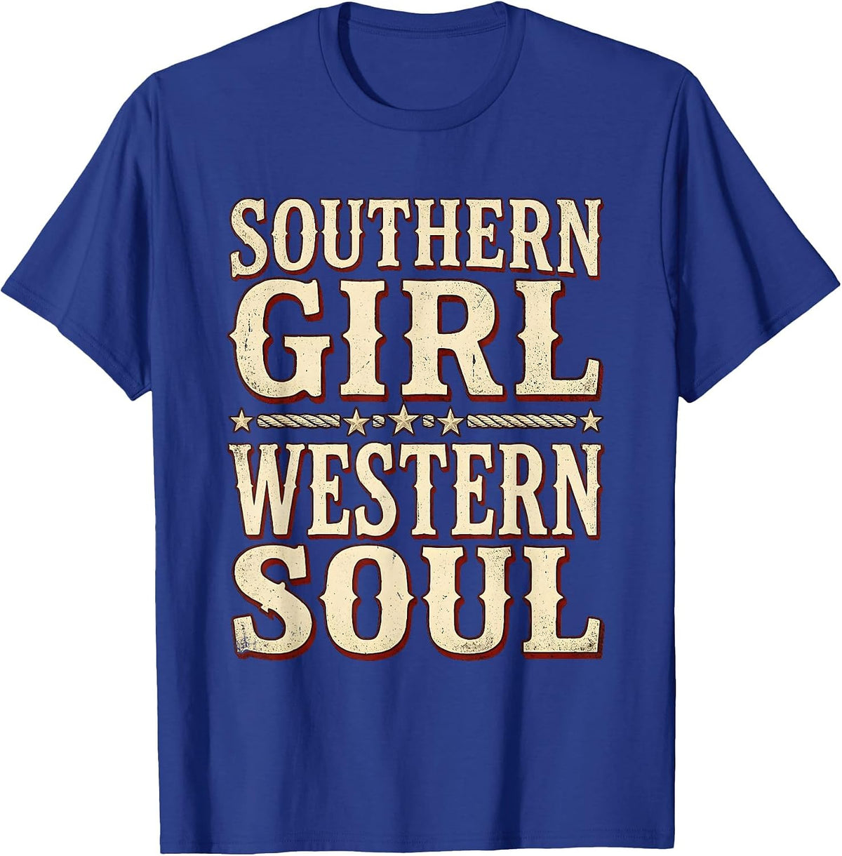 Southern Girl Western Soul Country Design T-Shirt - Royal Blue