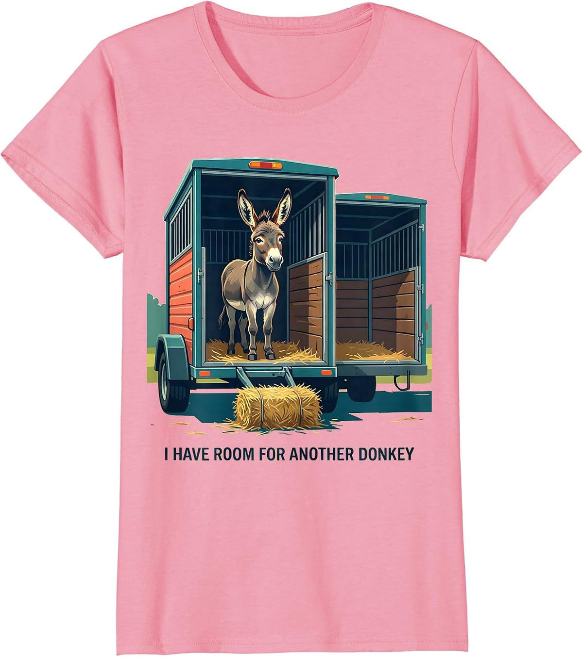 Women's I Have Room For Another Donkey Funny Donkey Lover Animal T-Shirt - Pink