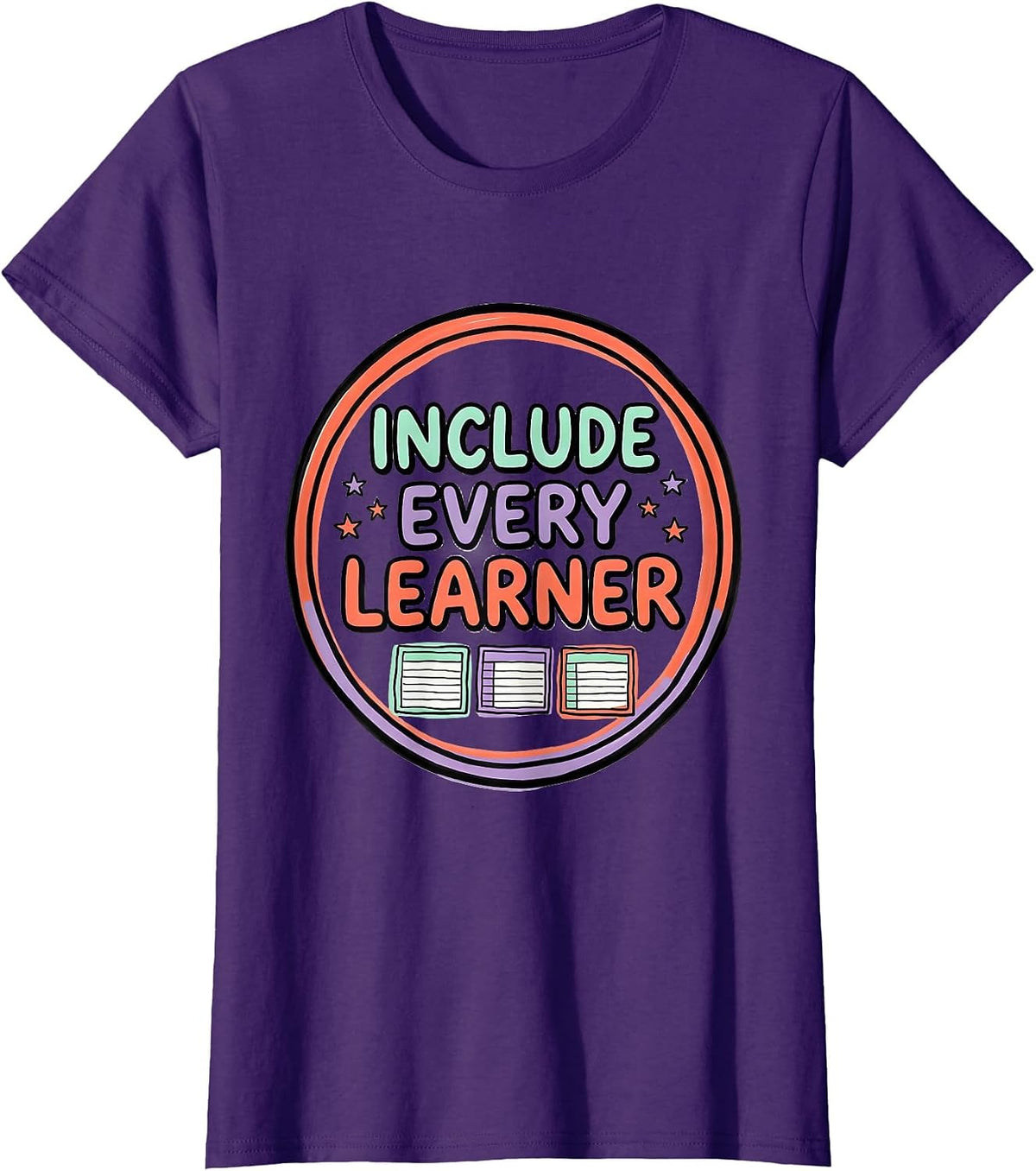 Women's Include Every Learner Special Education Teacher Autism T-Shirt - Purple