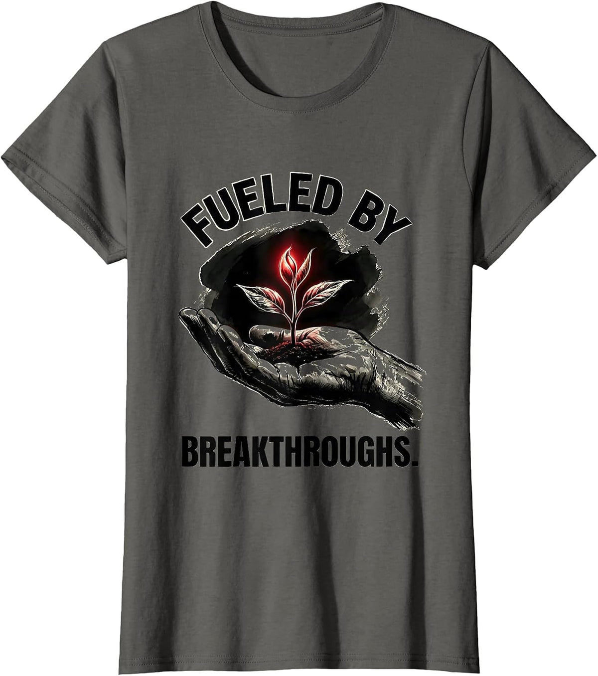 Women's Fueled by Breakthroughs Special Education Teacher T-Shirt - Asphalt Grey
