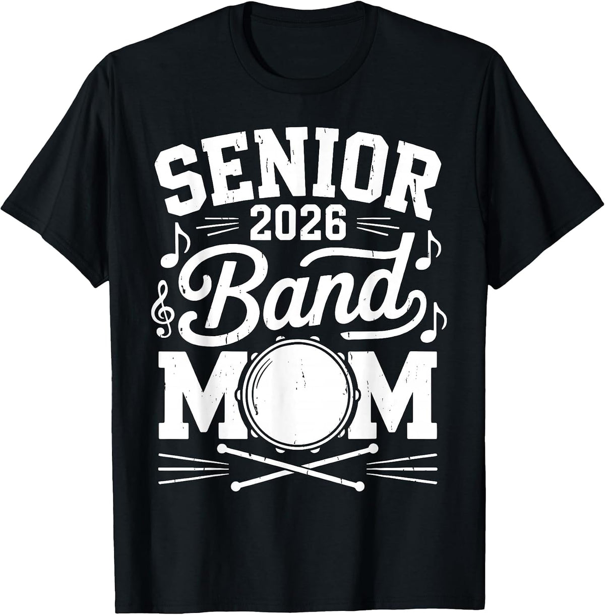 My Last First Day Senior 2026 Band Mom Back to School Retro T-Shirt - Black