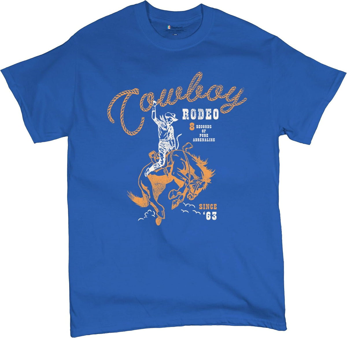 Vintage Cowboy Rodeo Men's Graphic T-Shirts and Tank Tops - 1 Men's Short Sleeve Tee Blue