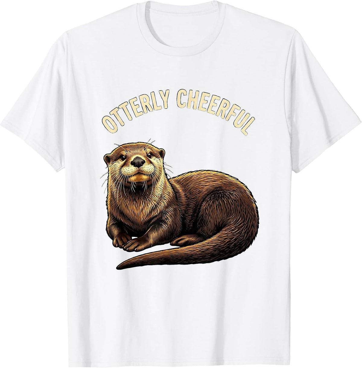 Men's Otterly Cheerful Funny Otter Lover Gift For Kids Teens T-Shirt - White