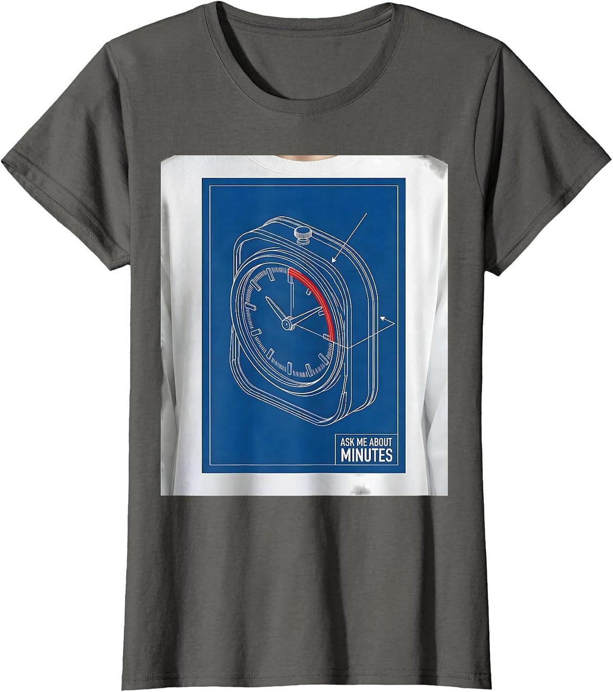 Women's Ask Me About Minutes Technical Blueprint SPED Teacher T-Shirt - Asphalt Grey