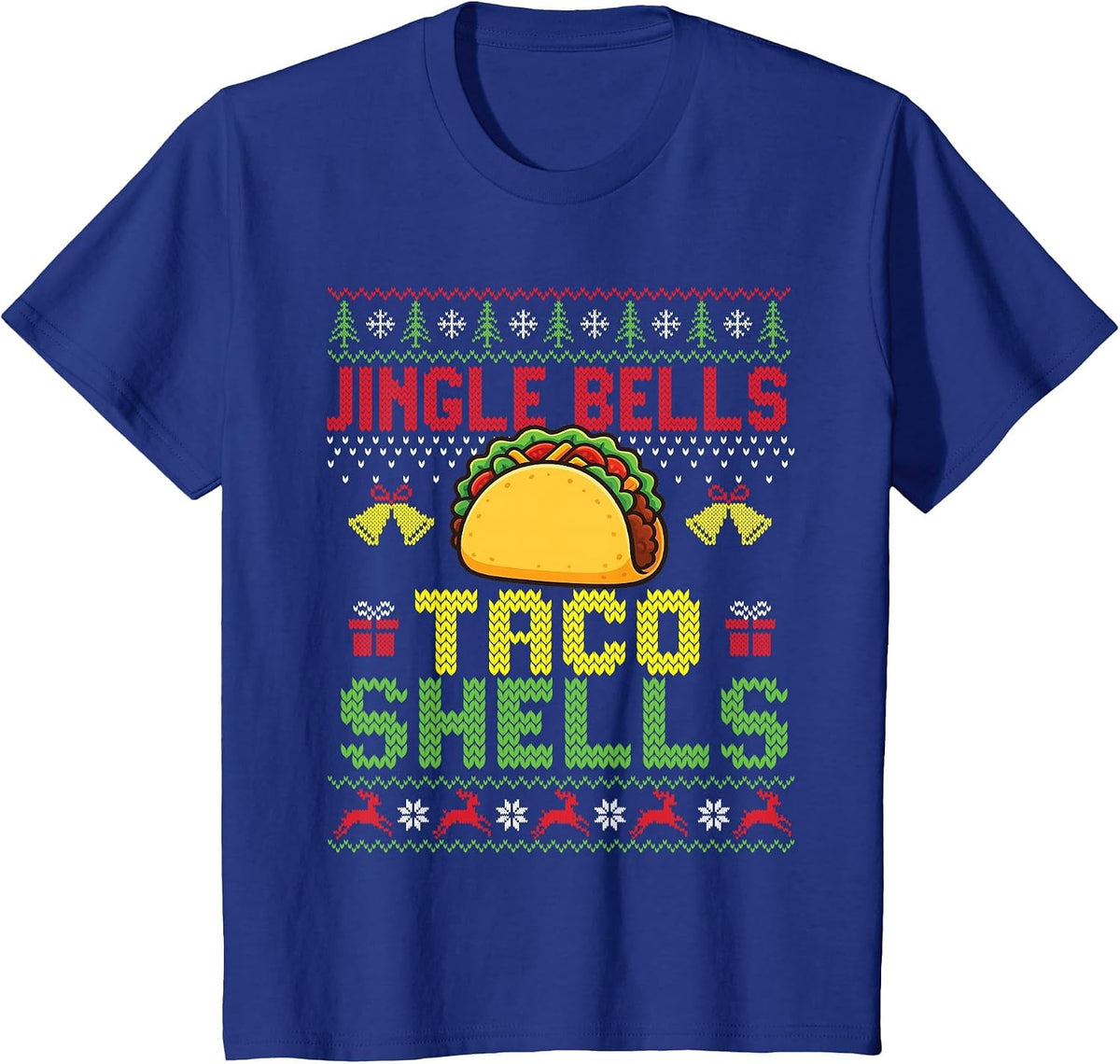 Jingle Bells Taco Shells - Taco Lover Mexican Food Xmas T-Shirt - Royal Blue