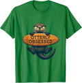 Men's Otterly Obsessed Sea Otter Lover Design T-Shirt - Kelly Green