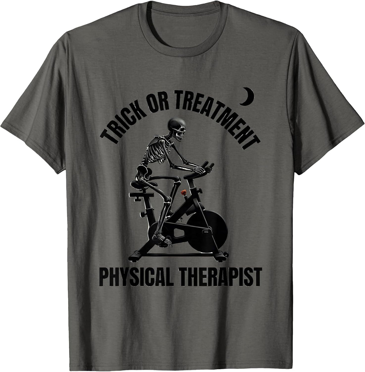Men's Trick Or Treatment Physical Therapist Halloween PT T-Shirt - Asphalt Grey