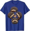Round Hedgehog Ramen Cat Gaming Anime Humor T-Shirt - Royal Blue