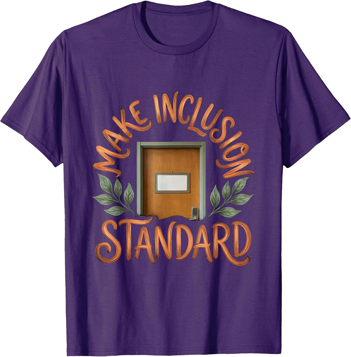 Make Inclusion Standard Boho Special Education Teacher T-Shirt - Purple