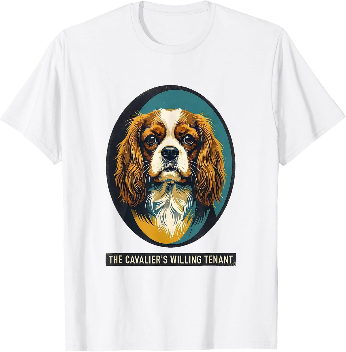 Men's The Cavalier's Willing Tenant Midcentury Modern Cavalier T-Shirt - White