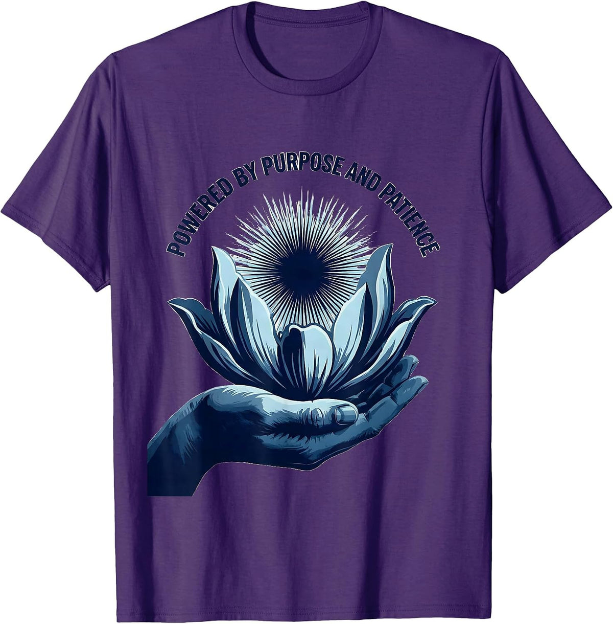 Powered by Purpose and Patience Special Ed Teacher T-Shirt - Purple
