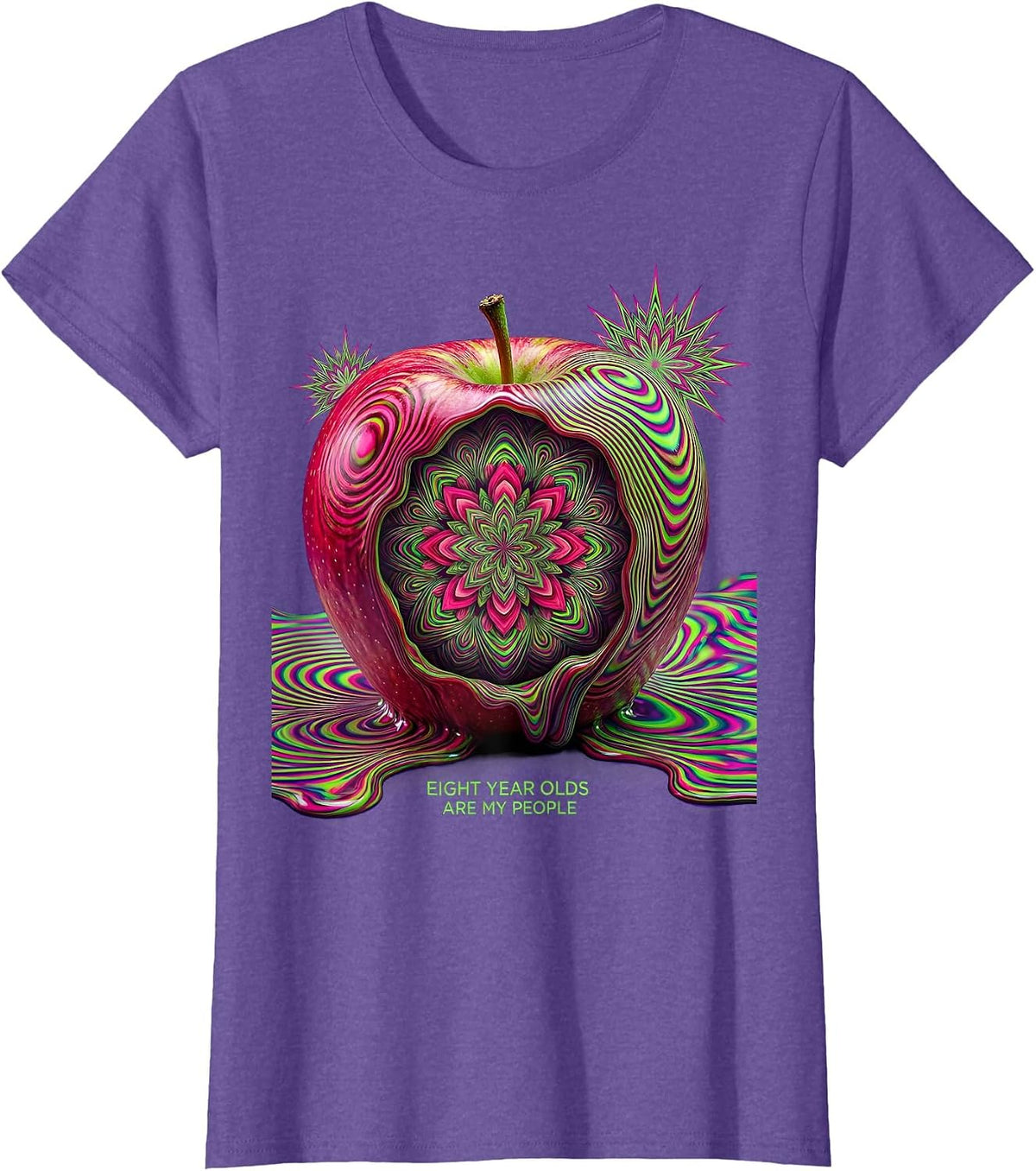 Eight Year Olds Are My People Third Grade Teacher T-Shirt - Purple Heather