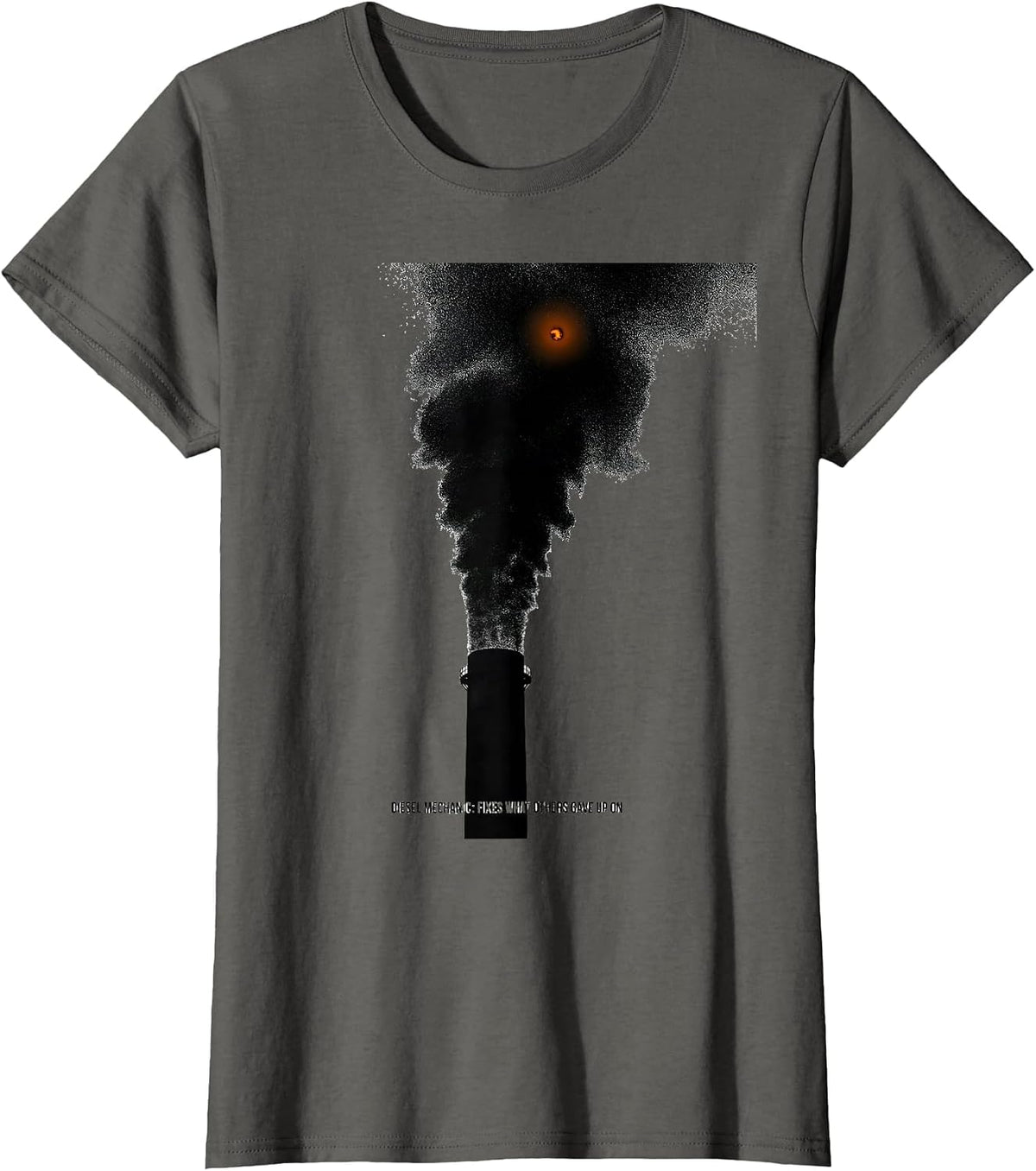 Women's Diesel Mechanic: Fixes What Others Gave Up On Funny T-Shirt - Asphalt Grey