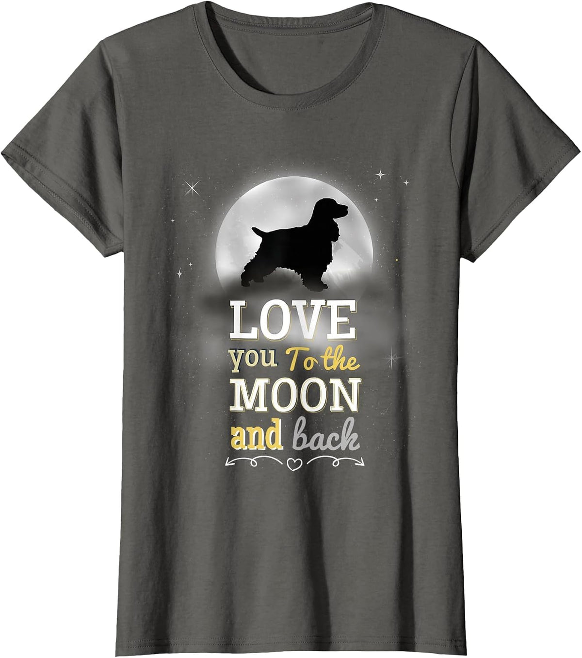Cocker Spaniel Dog Breed T-Shirt - Asphalt Grey