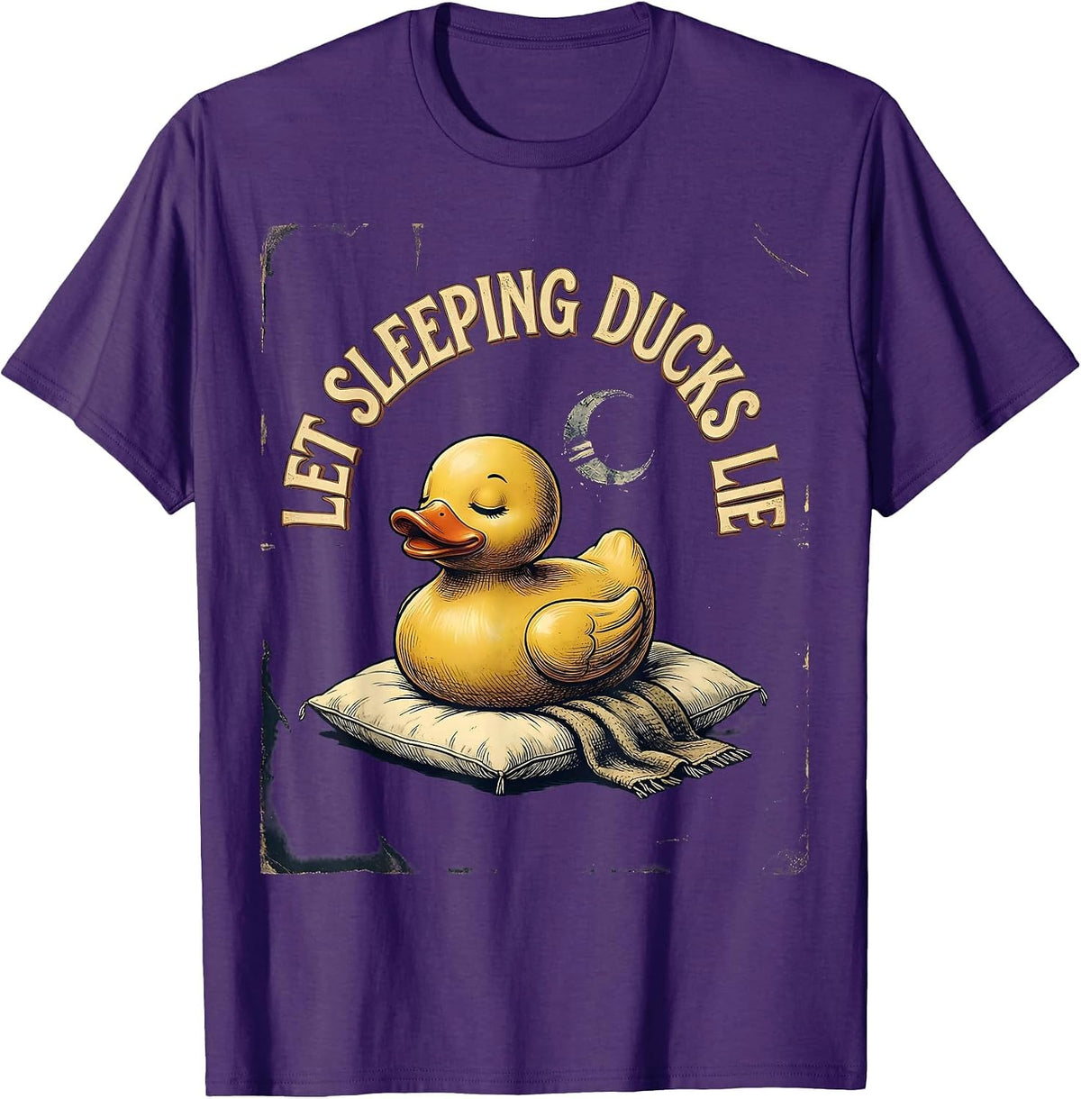 Let Sleeping Ducks Lie Vintage Funny Duck Novelty Gift T-Shirt - Purple