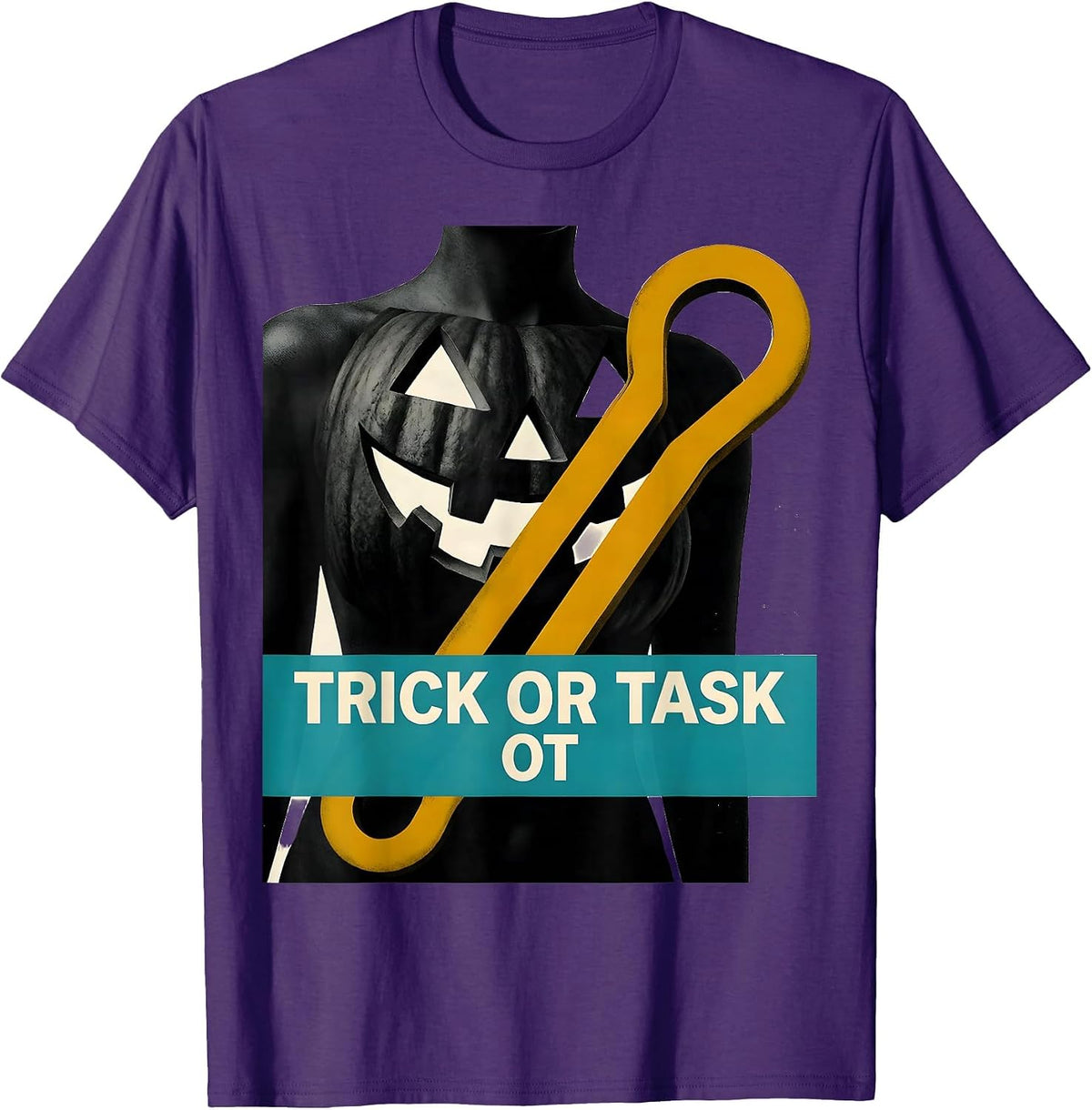 Men's Trick Or Task OT Midcentury Modern Physical Therapy T-Shirt - Purple