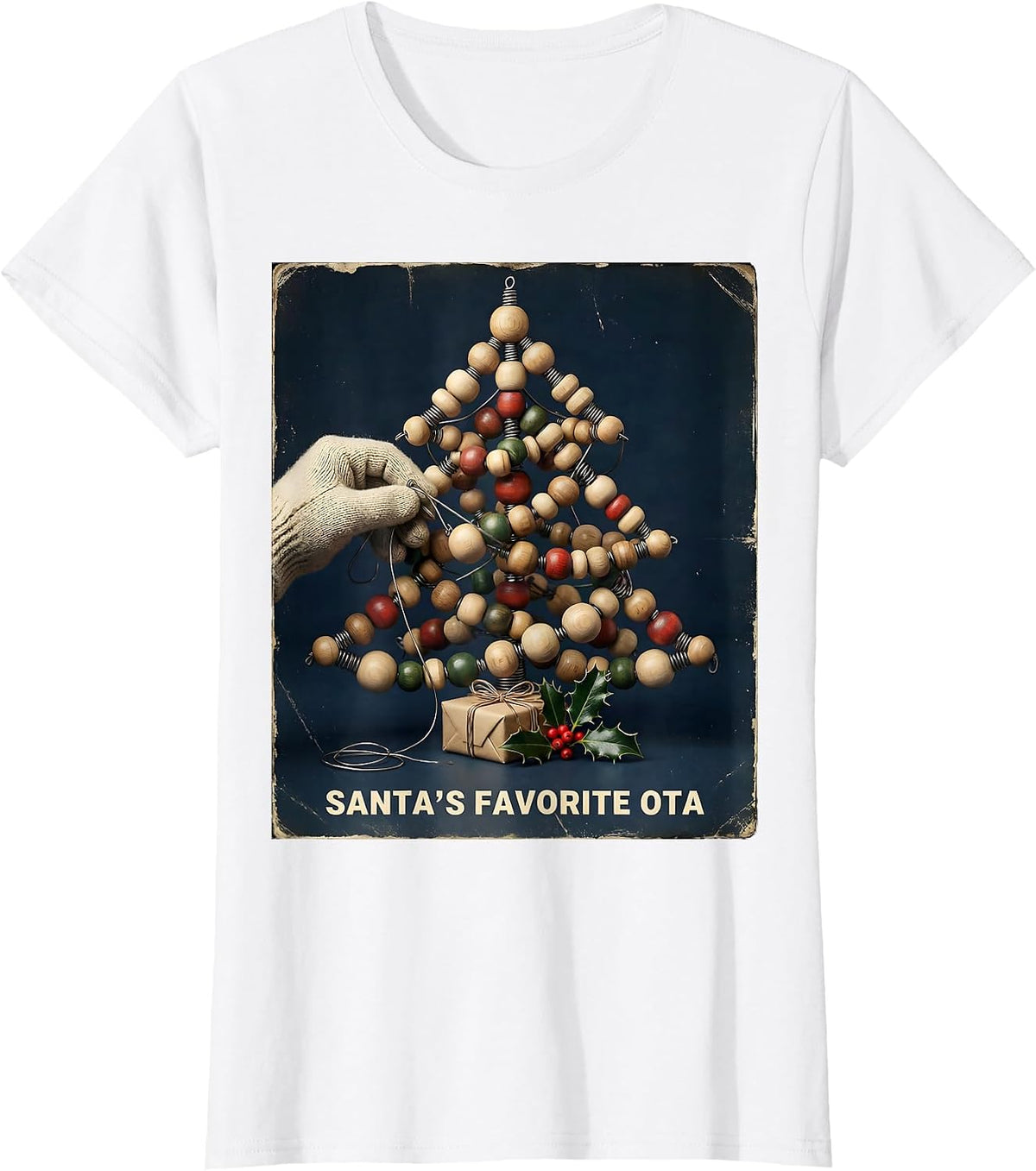 Santa's Favorite OTA Vintage Occupational Therapy Christmas T-Shirt - White