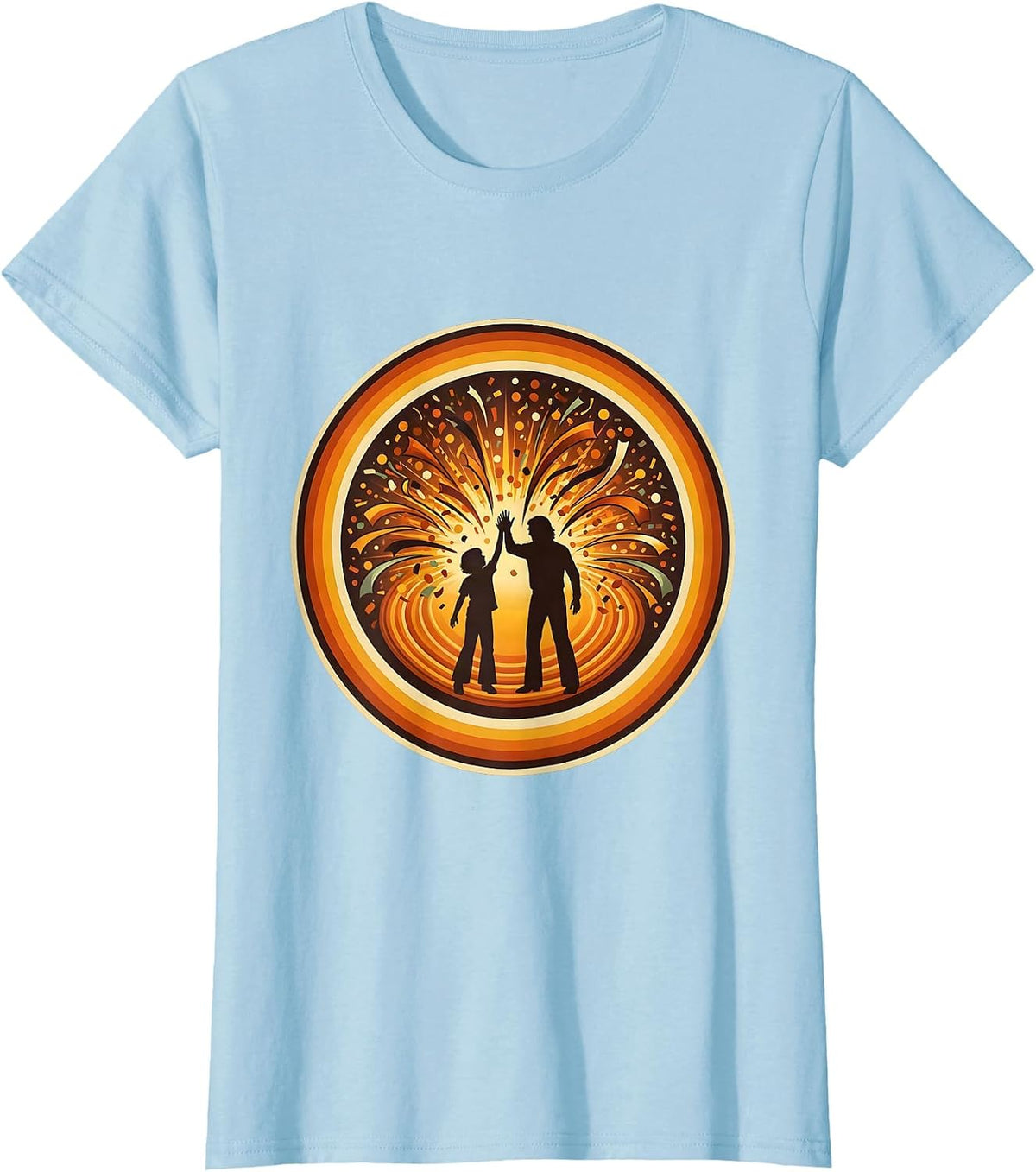 Women's Special Education Teacher High Five Celebration T-Shirt - Baby Blue