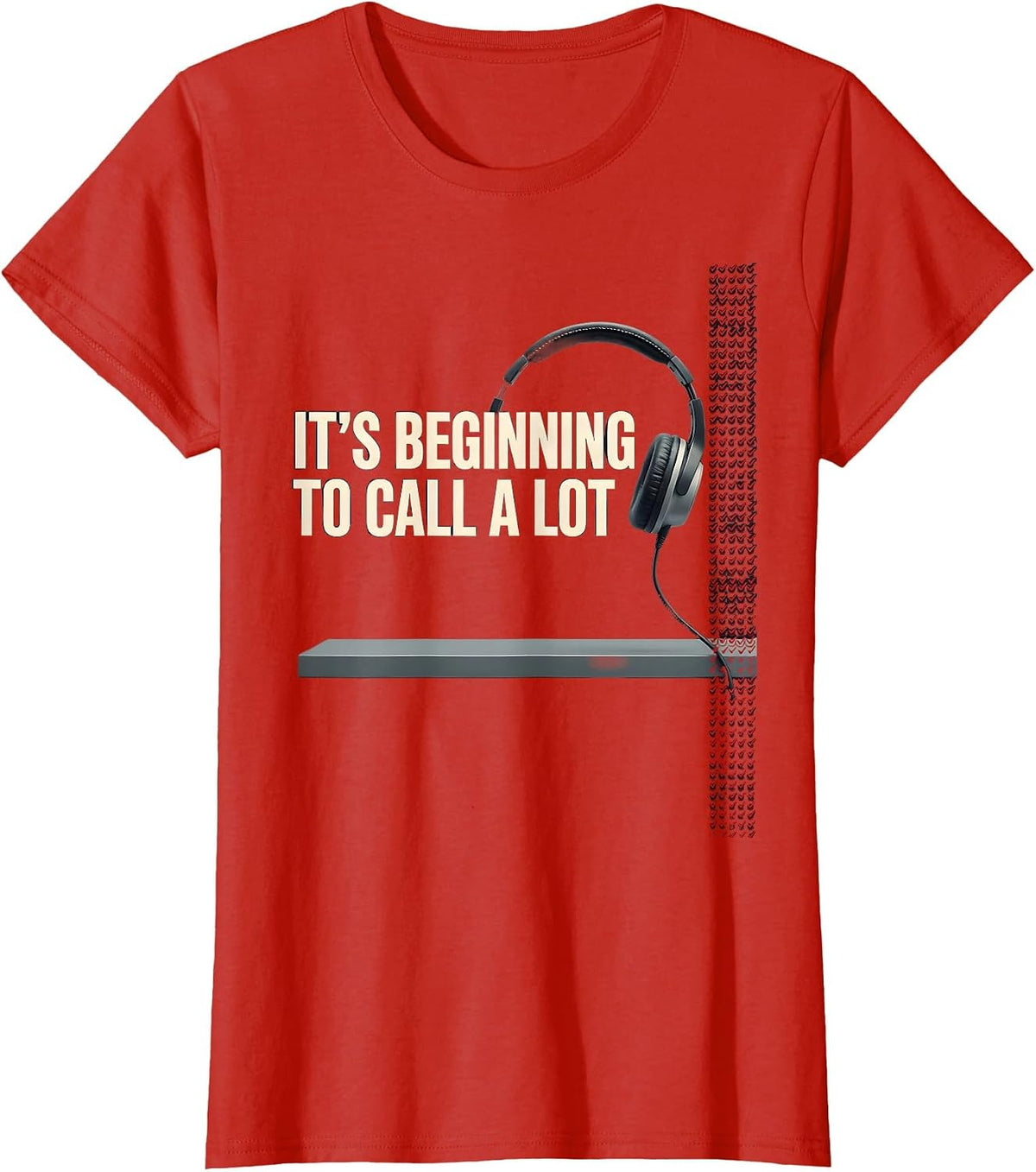 It's Beginning To Call A Lot Funny 911 Dispatcher Christmas T-Shirt - Red