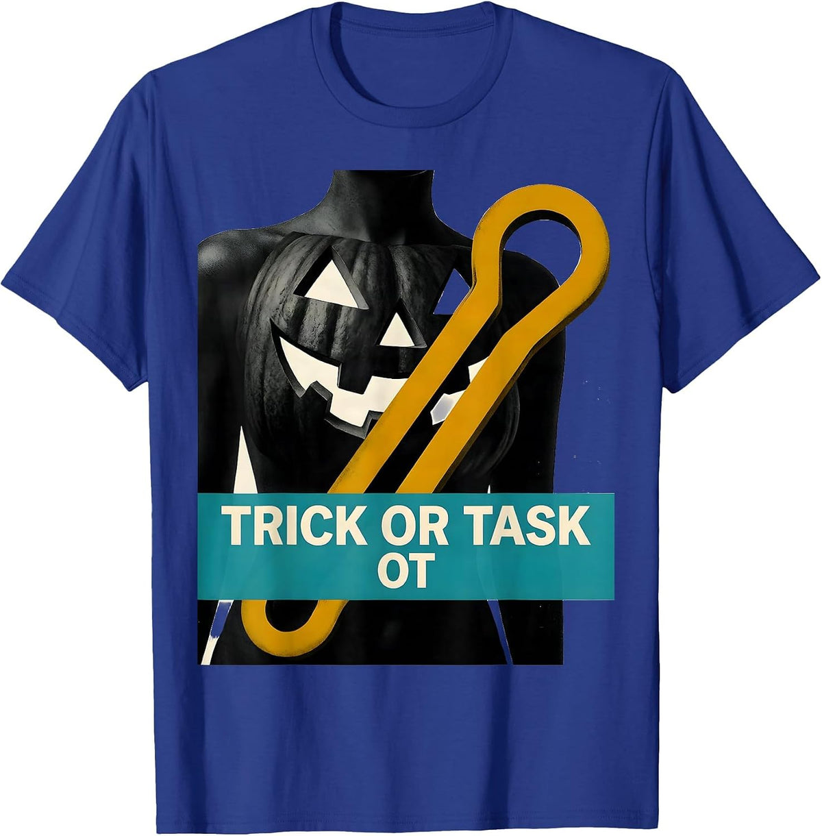 Men's Trick Or Task OT Midcentury Modern Physical Therapy T-Shirt - Royal Blue