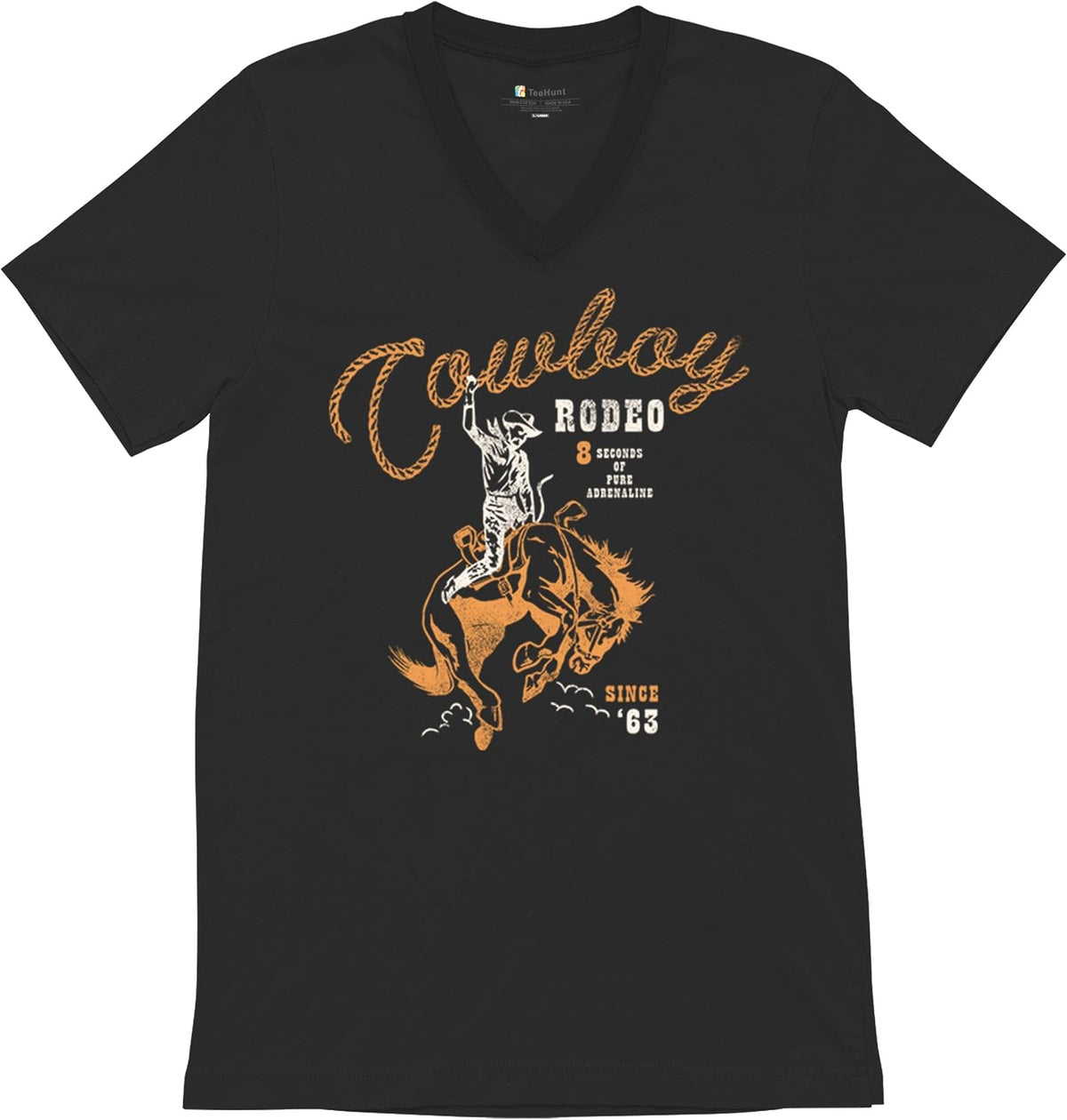 Vintage Cowboy Rodeo Men's Graphic T-Shirts and Tank Tops - 5 Men's V-Neck Black