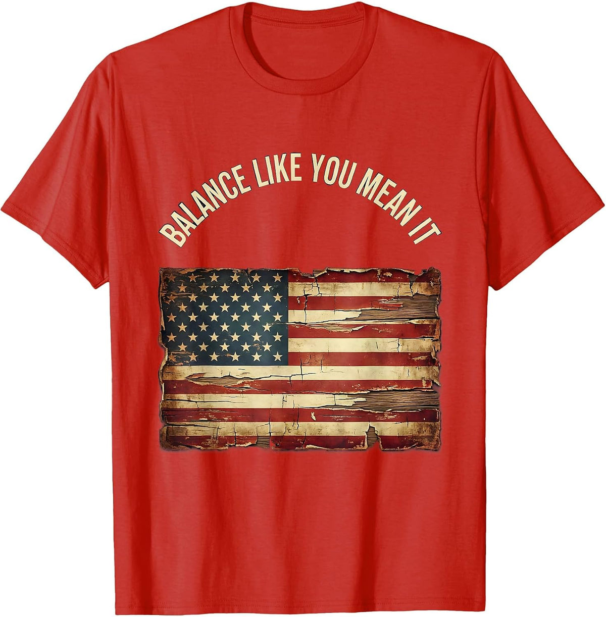 Men's Balance Like You Mean It Fall Prevention Design T-Shirt - Red
