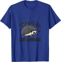 Spiky Is My Love Language Funny Hedgehog Lover Gift For Kids T-Shirt - Royal Blue