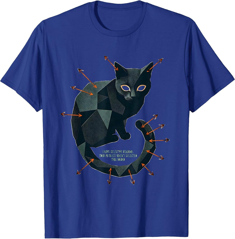 I Have Selective Hearing Cat Humor Sarcastic Gift T-Shirt - Royal Blue