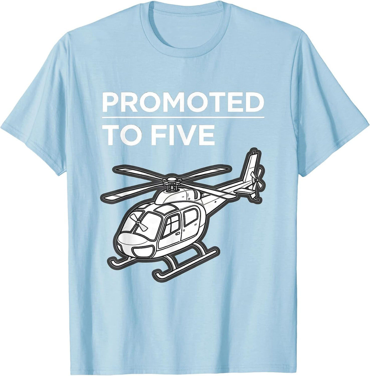 Men's Promoted To Five Military Camo Kids Birthday Boy Army T-Shirt - Baby Blue