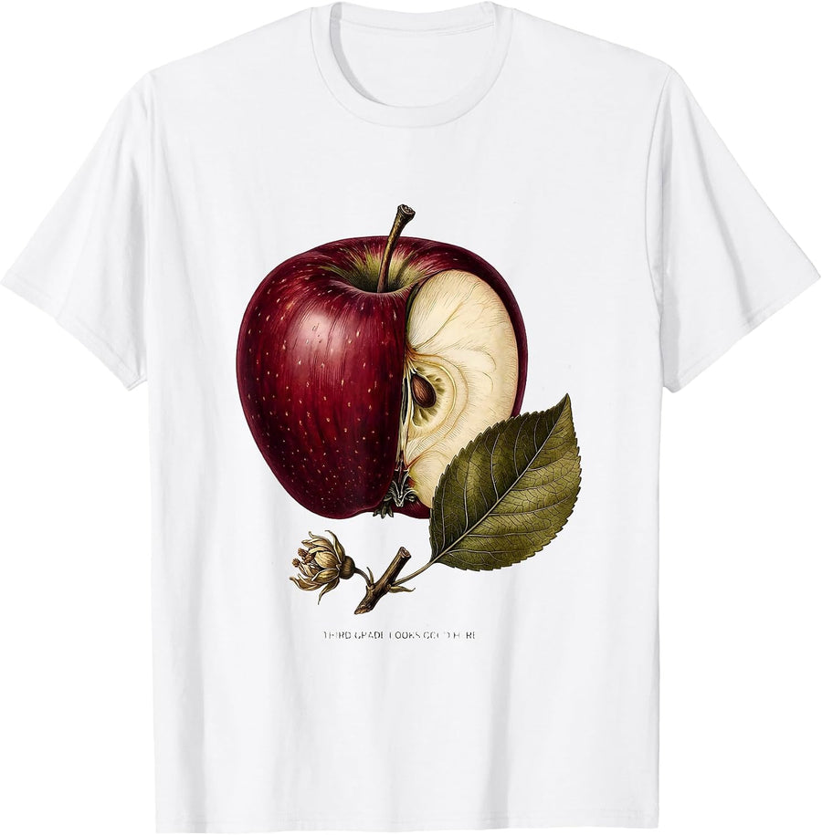 Men's Third Grade Looks Good Teacher Design T-Shirt - White
