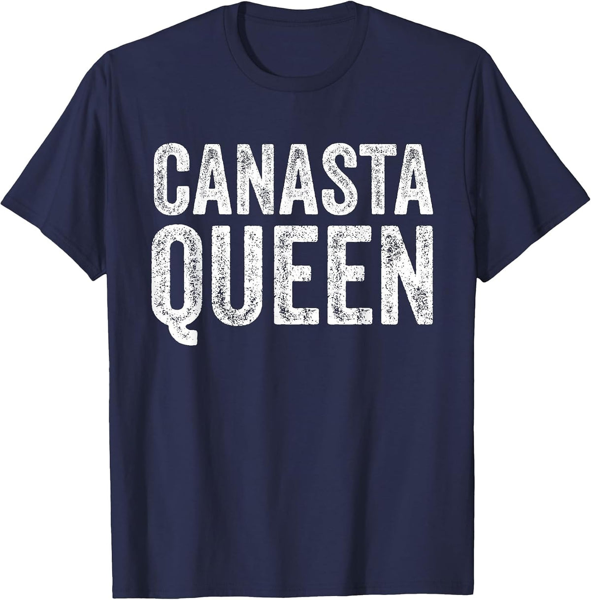 Canasta Queen Funny Canasta Card Games Player Vintage T-Shirt - Navy Blue