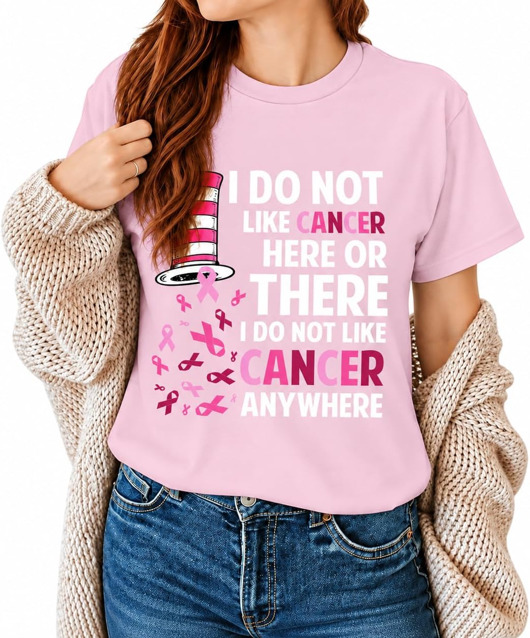 Breast Cancer Support Shirts - Christmas Tshirt - Dad Shirt - Breast Cancer Shirt 1