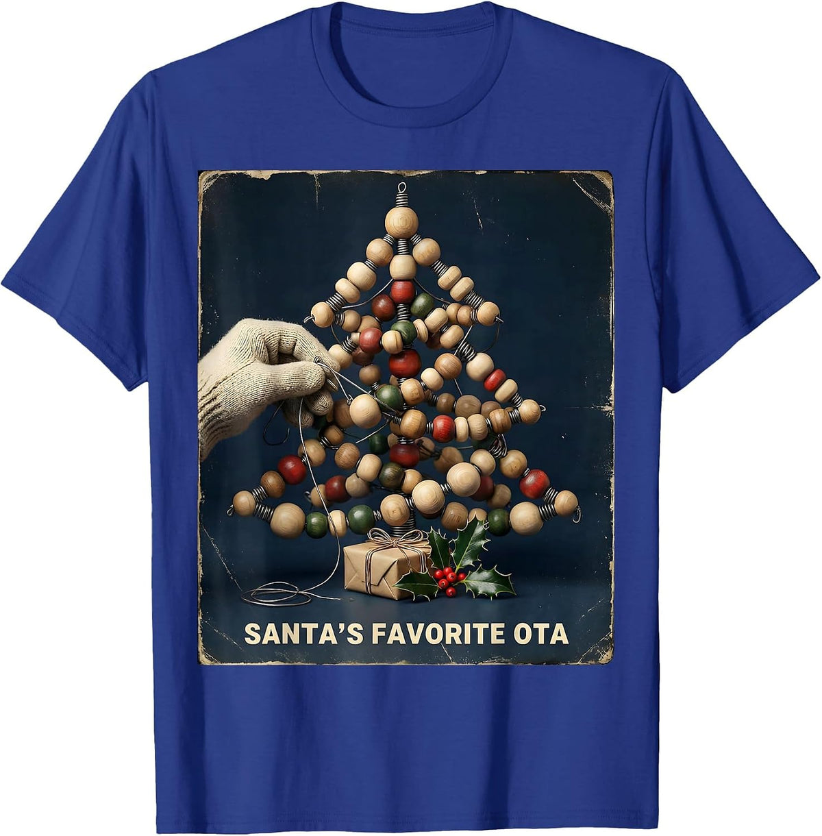 Santa's Favorite OTA Vintage Occupational Therapy Christmas T-Shirt - Royal Blue