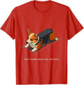 Men's Sploot: Maximum Surface Area, Zero Regrets Funny Corgi Lover T-Shirt - Red