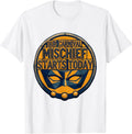 Men's Our Carnival Mischief Starts Today Festive Mardi Gras Jester T-Shirt - White