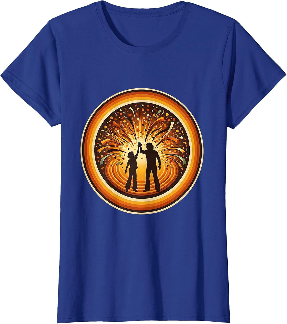 Women's Special Education Teacher High Five Celebration T-Shirt - Royal Blue