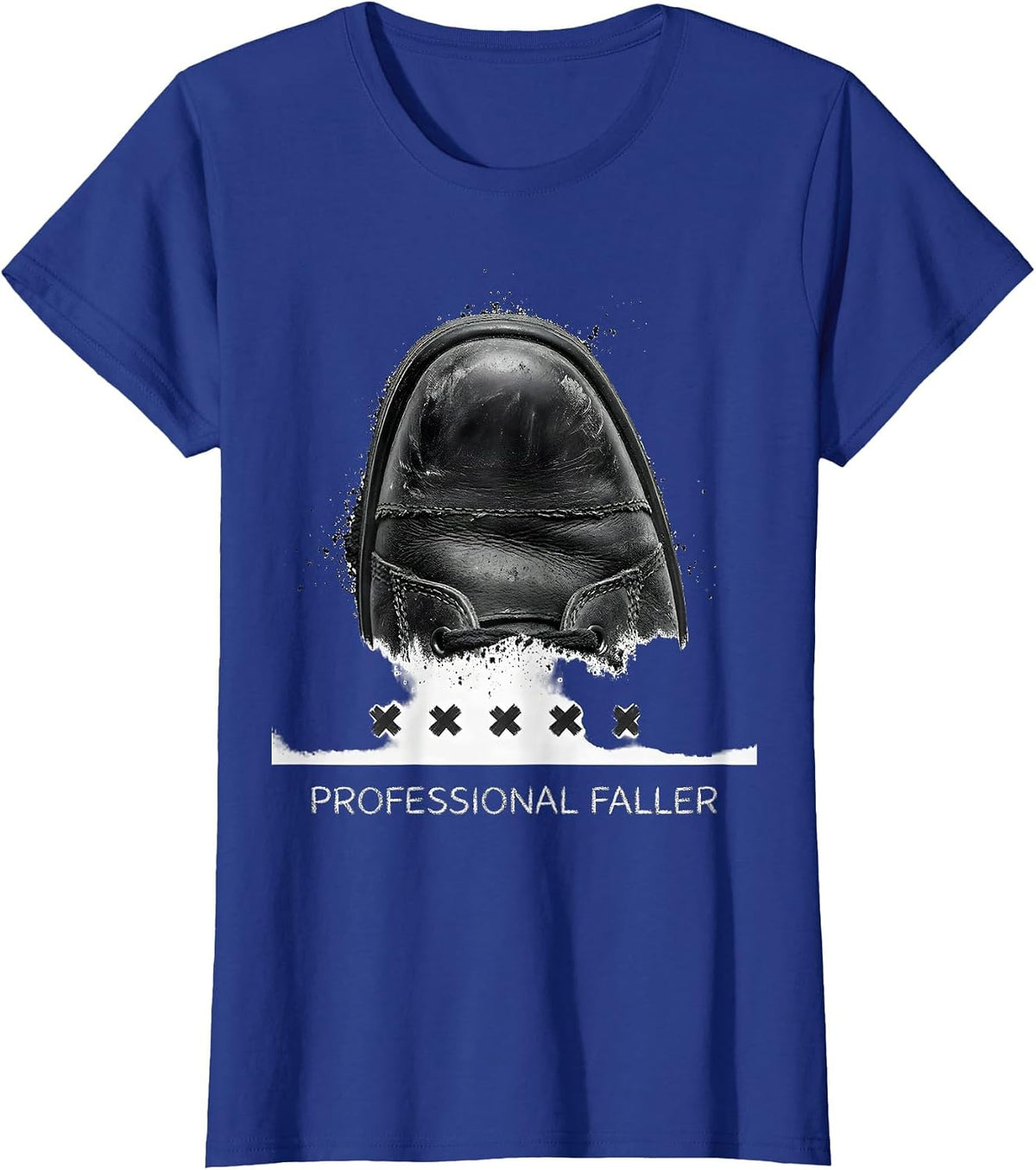 Women's Professional Faller Funny Rock Climbing Bouldering Humor T-Shirt - Royal Blue