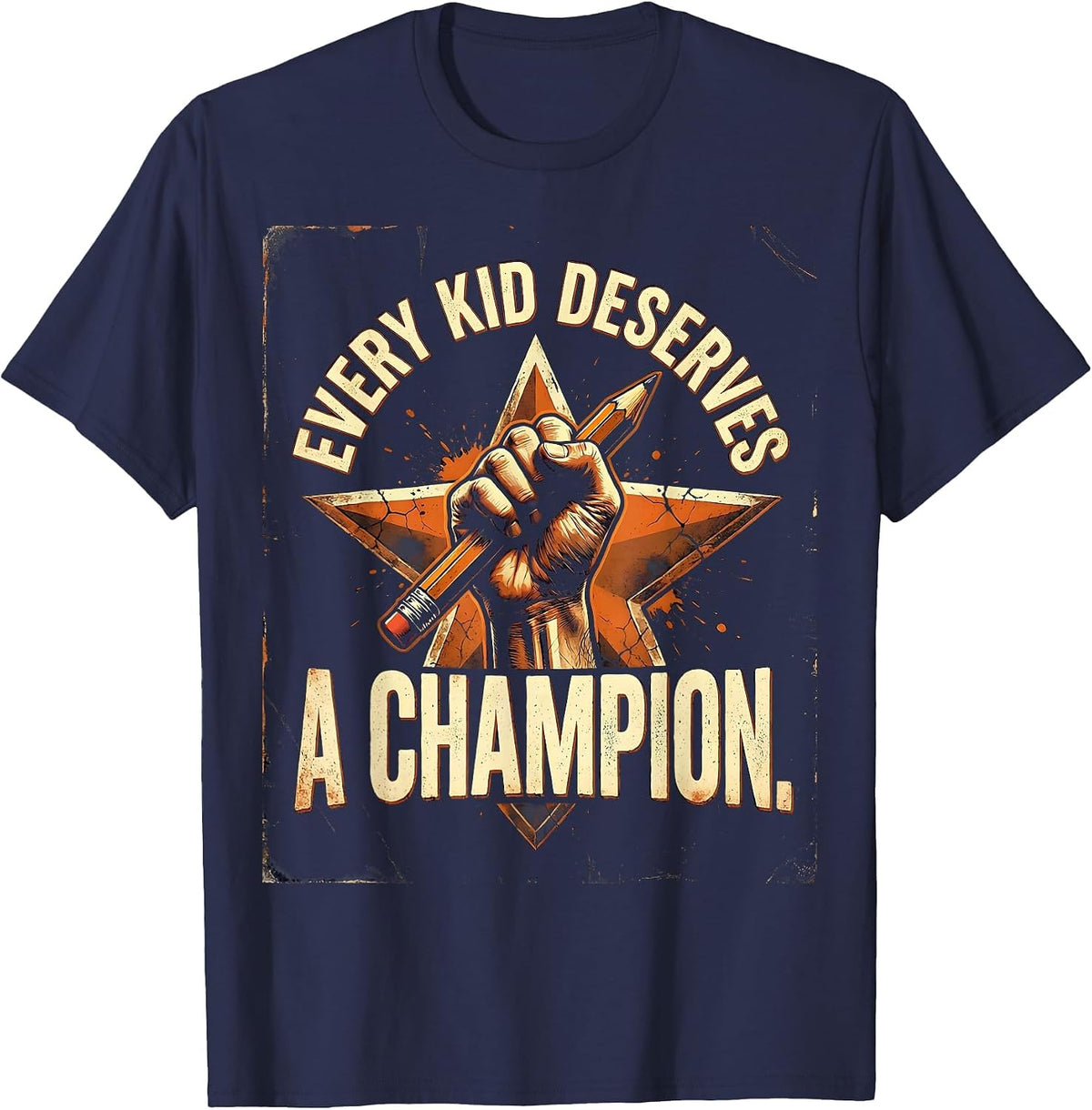 Men's Every Kid Deserves a Champion Sped Teacher T-Shirt - Navy Blue