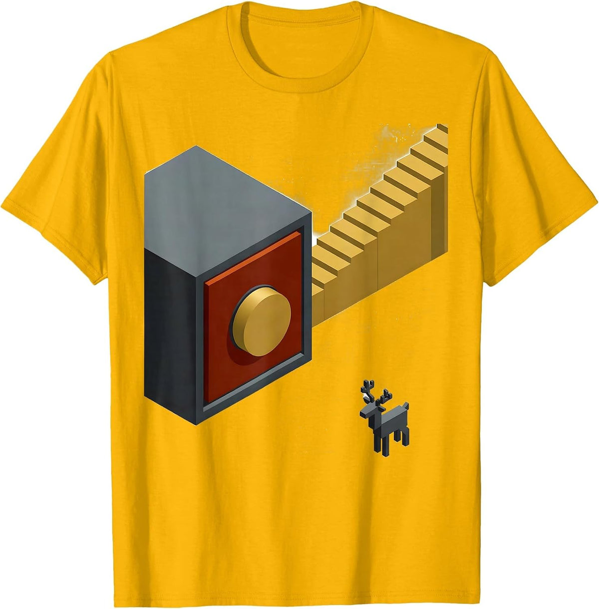 Console Hold Button 911 Dispatcher Christmas Humor T-Shirt - Golden Yellow