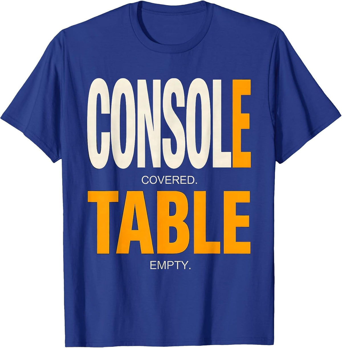 Men's Console Covered Table Empty Funny 911 Dispatcher Christmas T-Shirt - Royal Blue