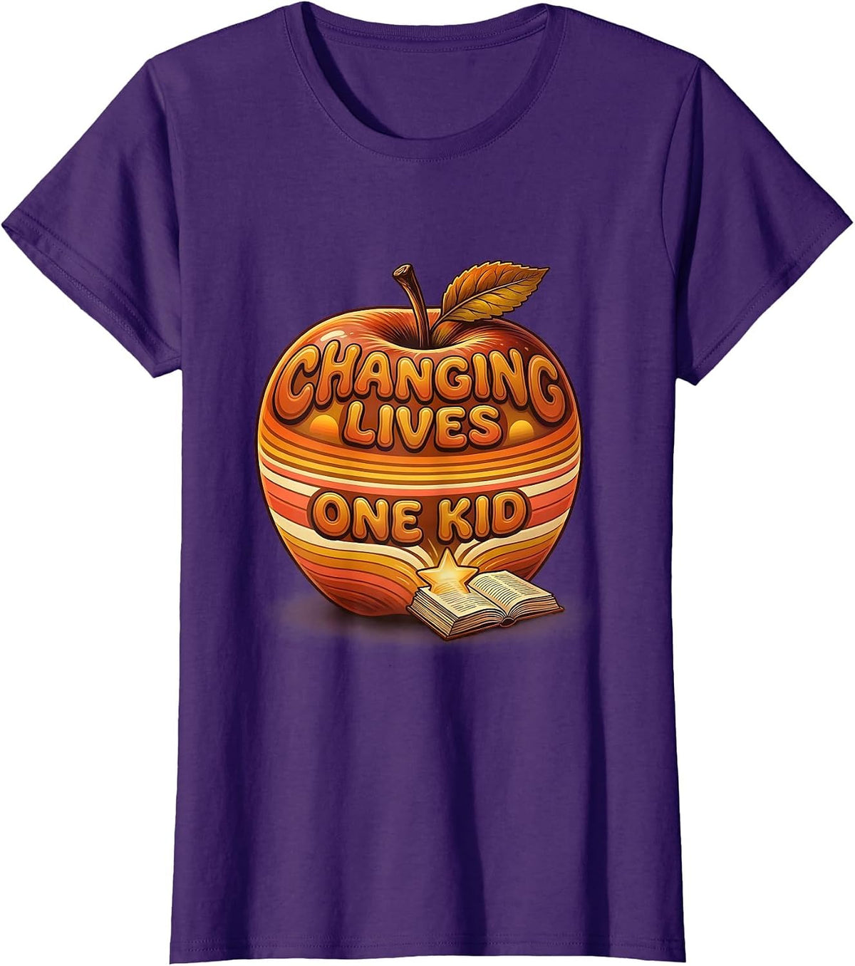 Changing Lives One Kid Sped Teacher Design T-Shirt - Purple