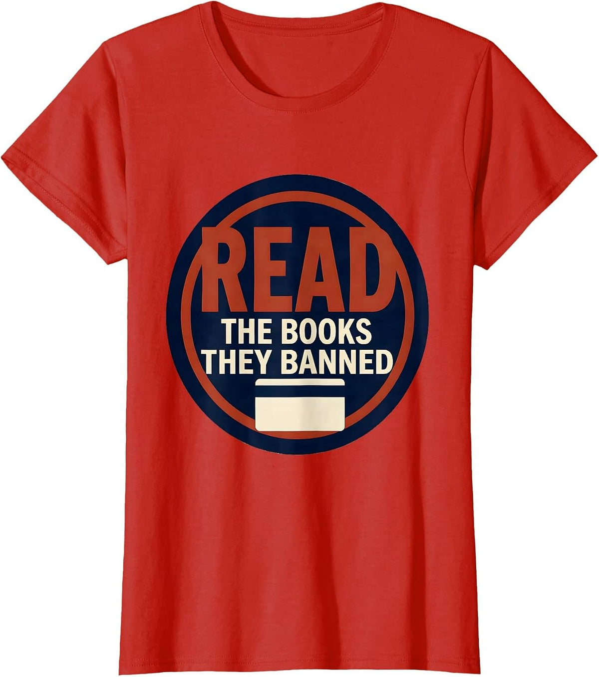 Read The Books They Banned Screenprint Poster Librarian T-Shirt - Red
