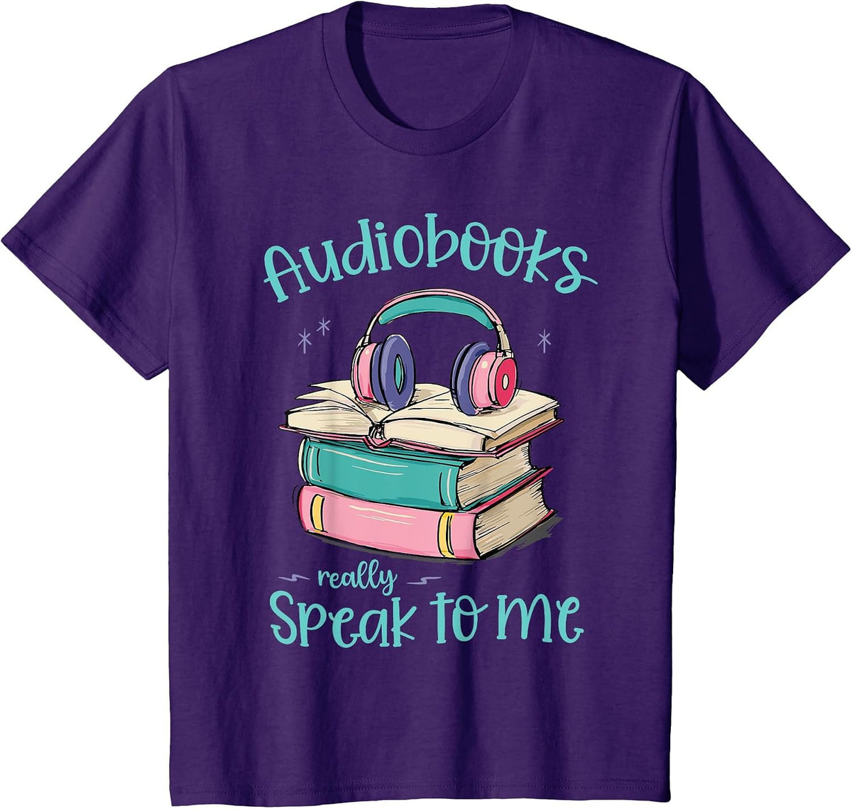 Audiobooks for Women T-Shirt - Purple