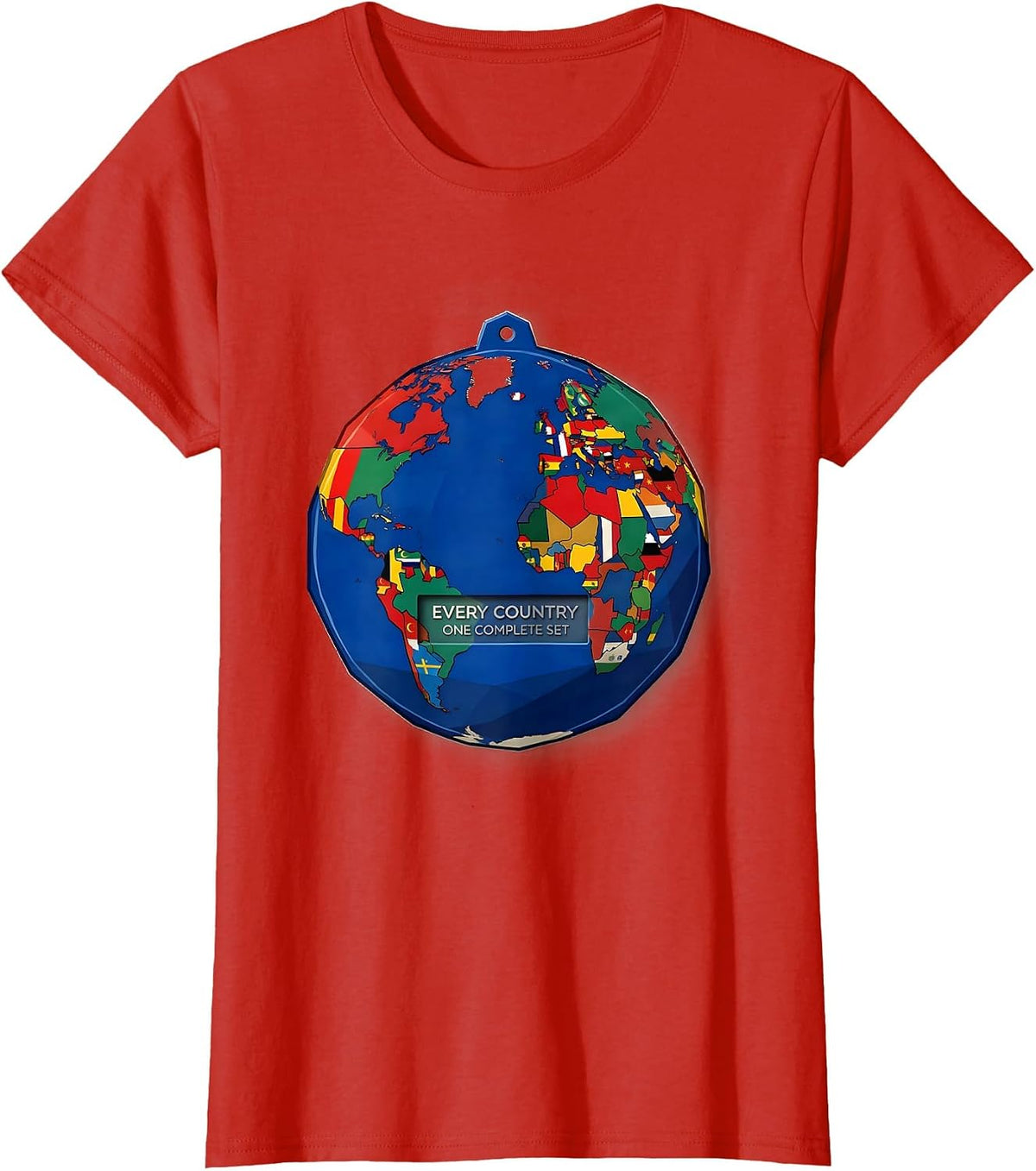 Every Country One Complete Set World Flags Geography Lover T-Shirt - Red