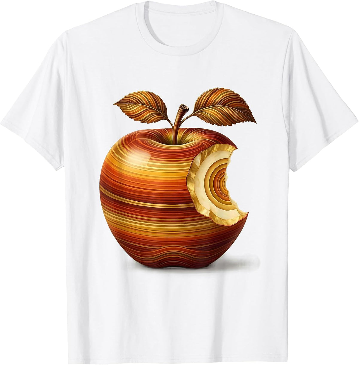 Men's Third Grade Teacher Giant Red Apple Illustration T-Shirt - White