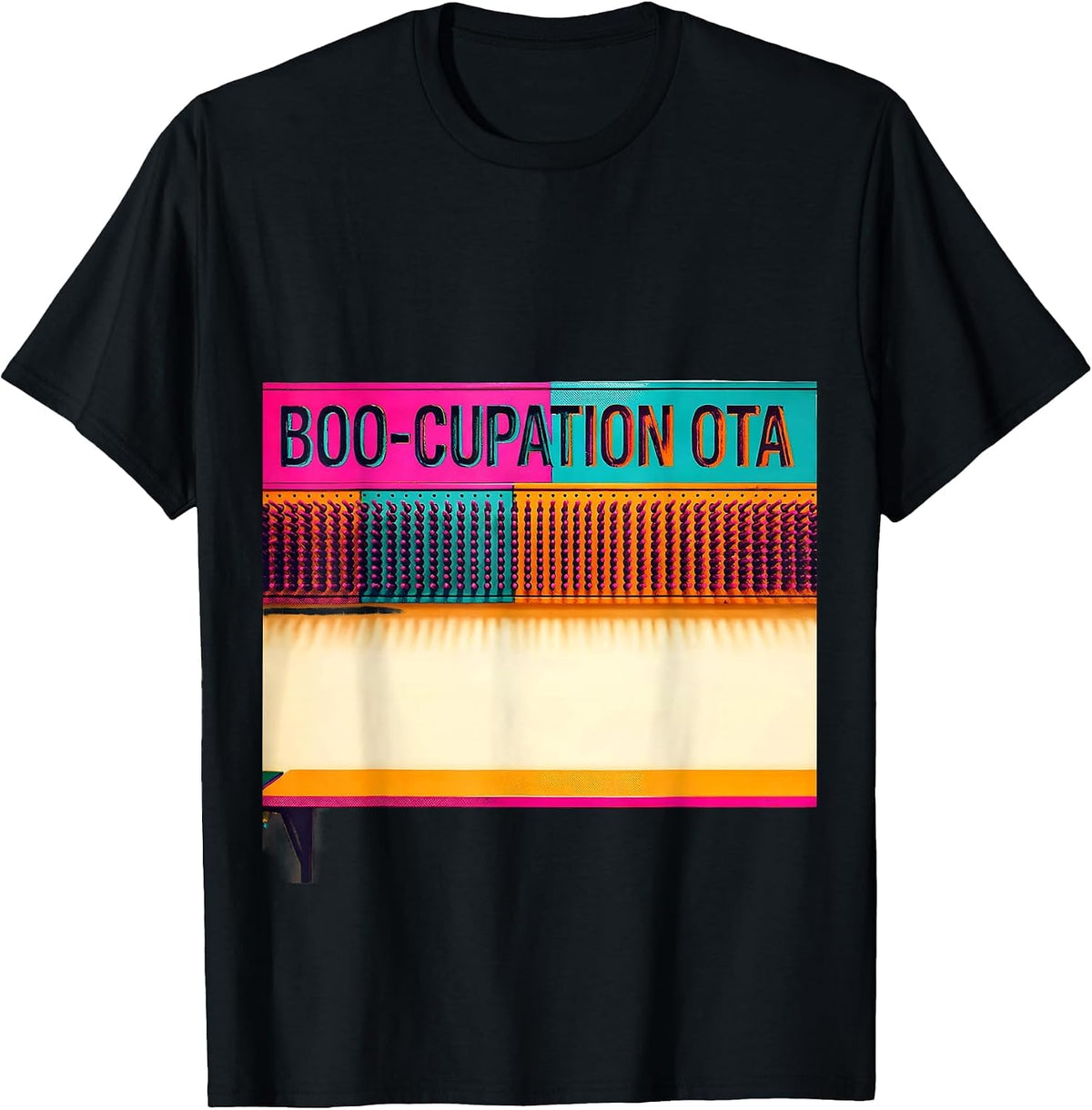 Men's Boo-cupation OTA Risograph Occupational Therapy Halloween T-Shirt - Black