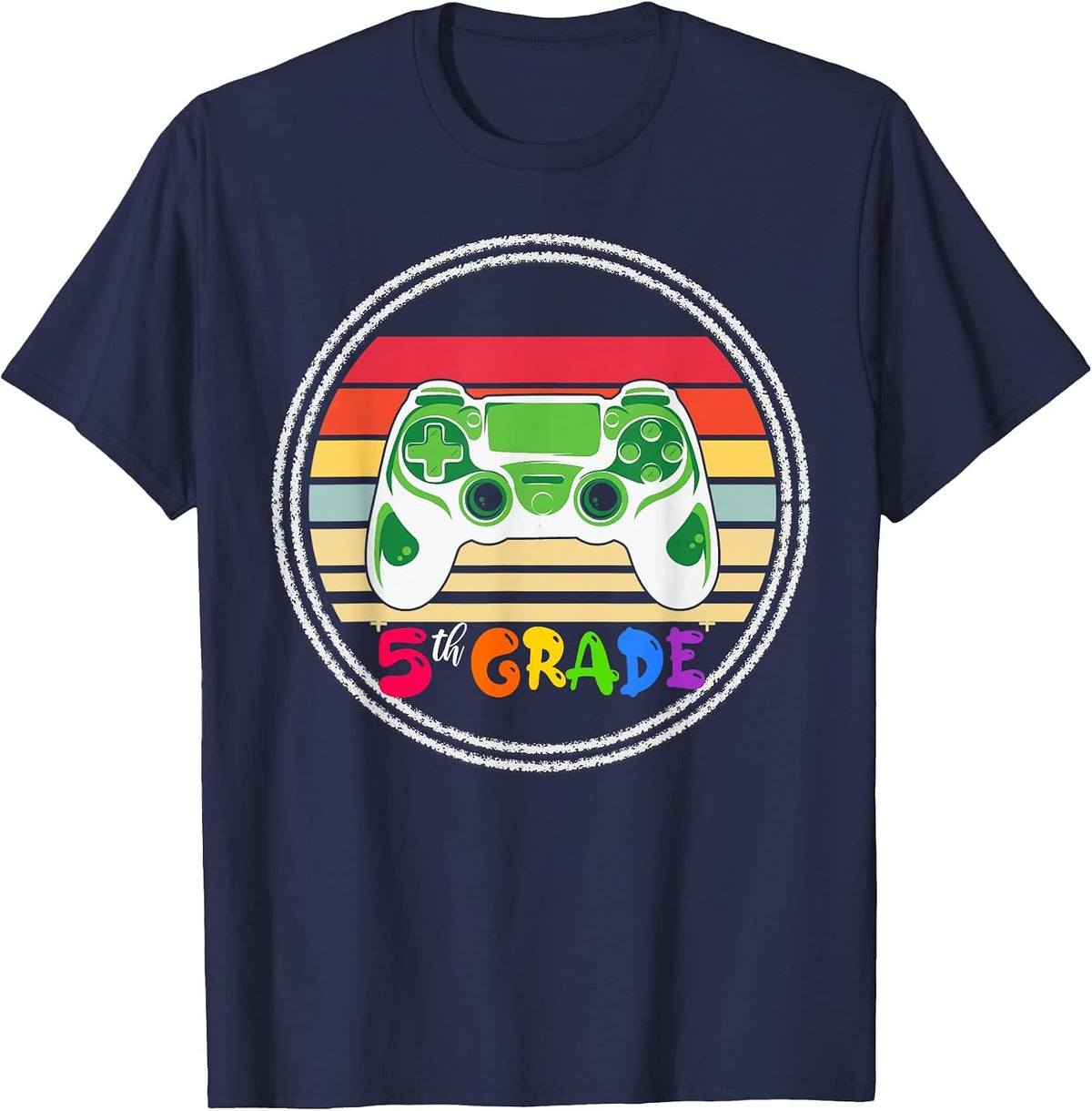 5th Grade Game On Fifth Grade Student Teacher School Design T-Shirt - Navy Blue